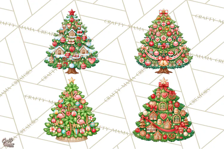Christmas Tree World Travel Clipart PNG
