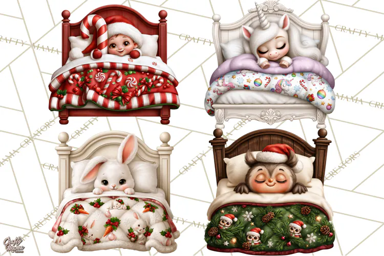 Christmas Bedtime Clipart PNG