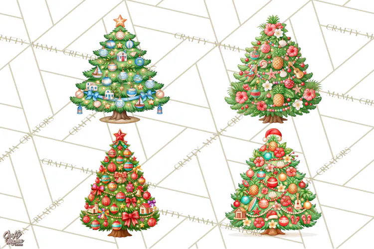 Christmas Tree World Travel Clipart PNG