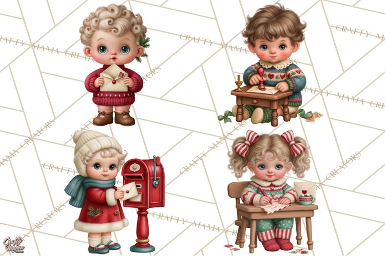 Christmas Mailroom Clipart, North Pole Santa Mail PNG example image 1