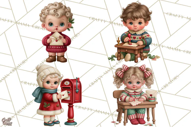 Christmas Mailroom Clipart, North Pole Santa Mail PNG
