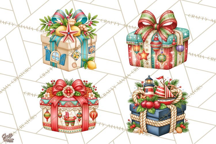 World Christmas Gifts Clipart PNG example image 1