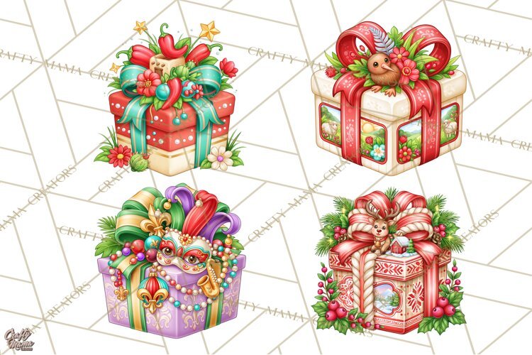 World Christmas Gifts Clipart PNG example image 1