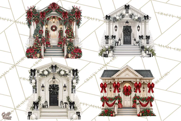 Christmas Porch Clipart, Christmas Porch PNG