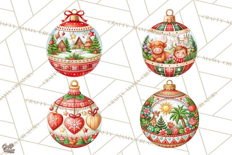 World Christmas Ornaments PNG Clipart example image 1