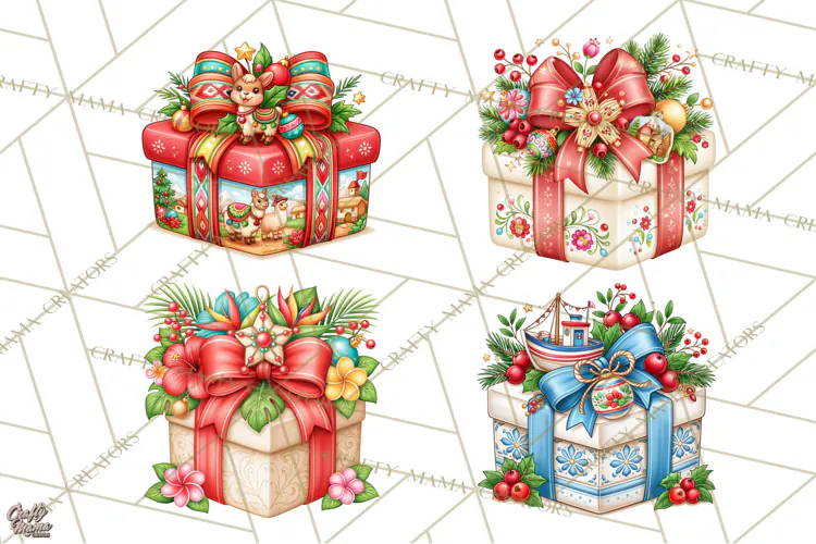 World Christmas Gifts Clipart PNG