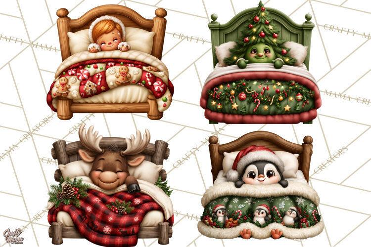 Christmas Bedtime Clipart PNG example image 1