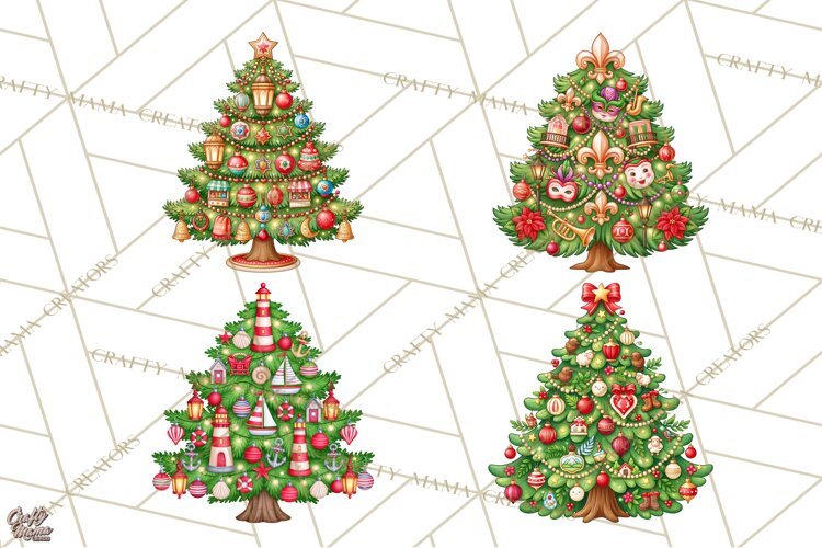 Christmas Tree World Travel Clipart PNG example image 1