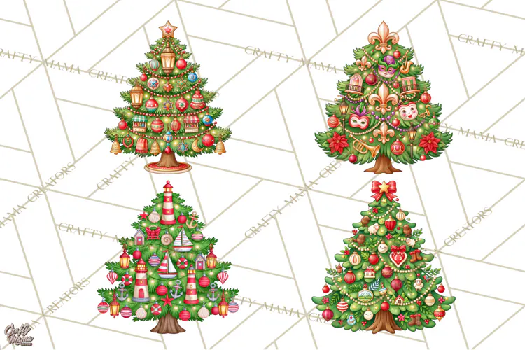 Christmas Tree World Travel Clipart PNG