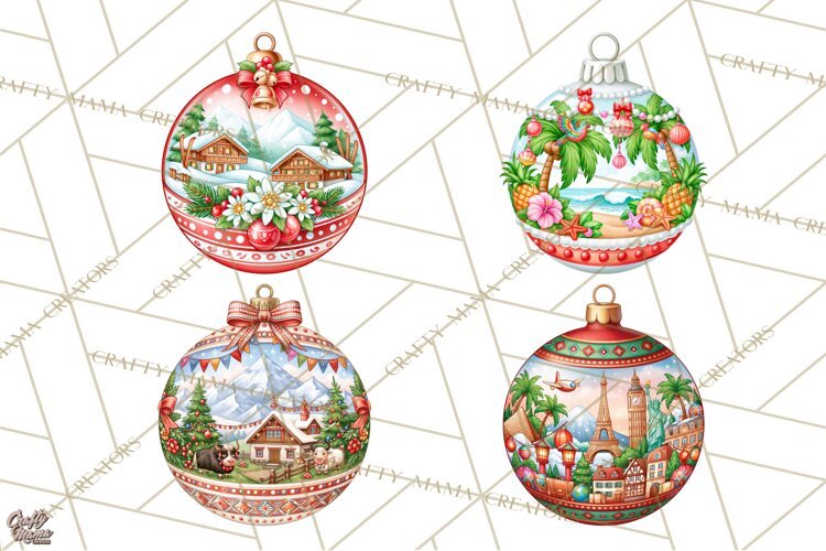 World Christmas Ornaments PNG Clipart example image 1