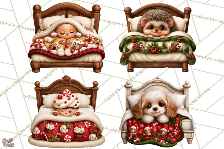 Christmas Bedtime Clipart PNG