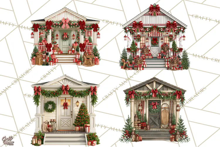 Christmas Porch Clipart, Christmas Porch PNG