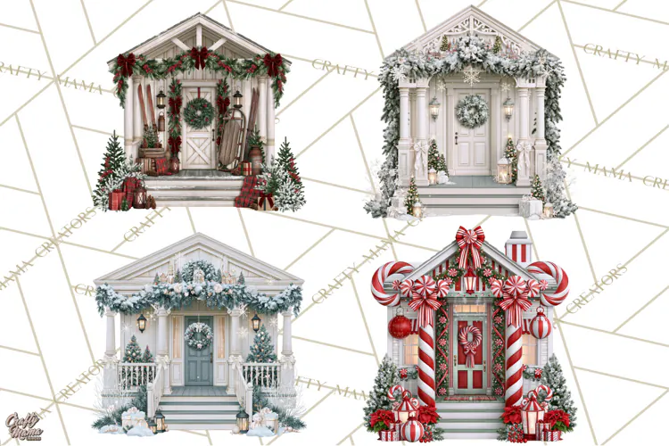 Christmas Porch Clipart, Christmas Porch PNG