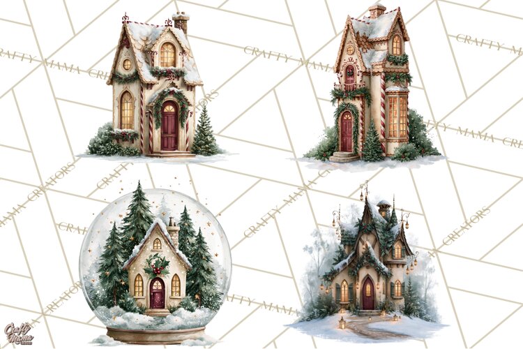 Christmas Fairy Clipart PNG, Whimsical Christmas Fairies example image 1