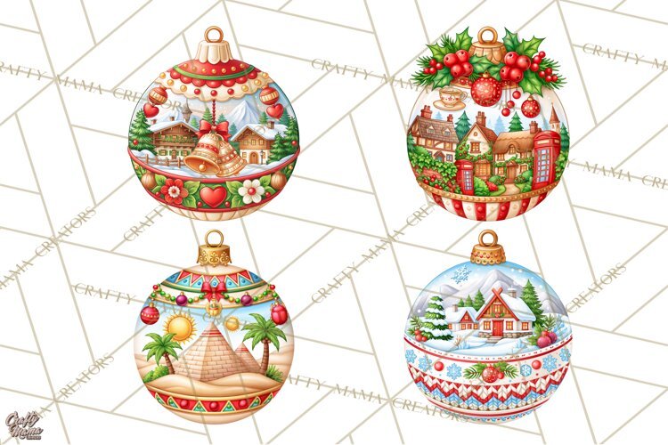 World Christmas Ornaments PNG Clipart example image 1