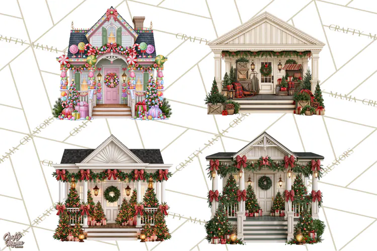 Christmas Porch Clipart, Christmas Porch PNG