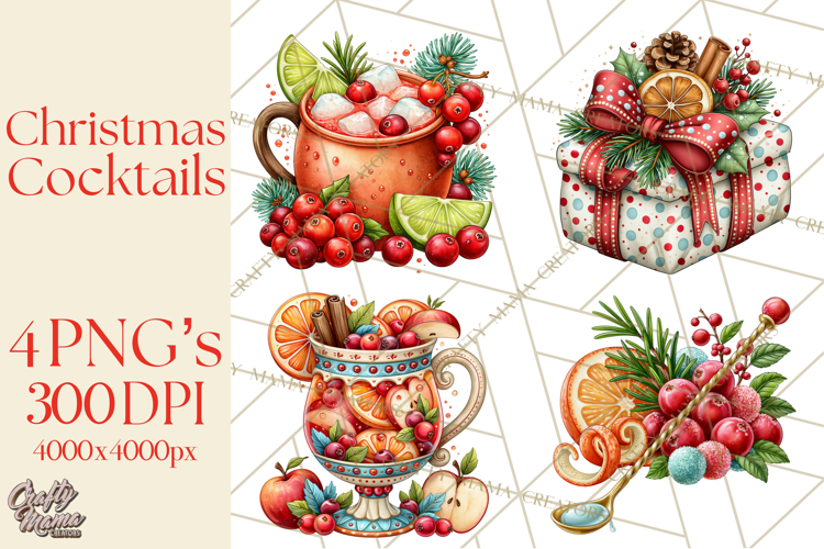 Watercolor Cocktail Clipart Image 21