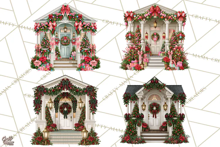 Christmas Porch Clipart, Christmas Porch PNG
