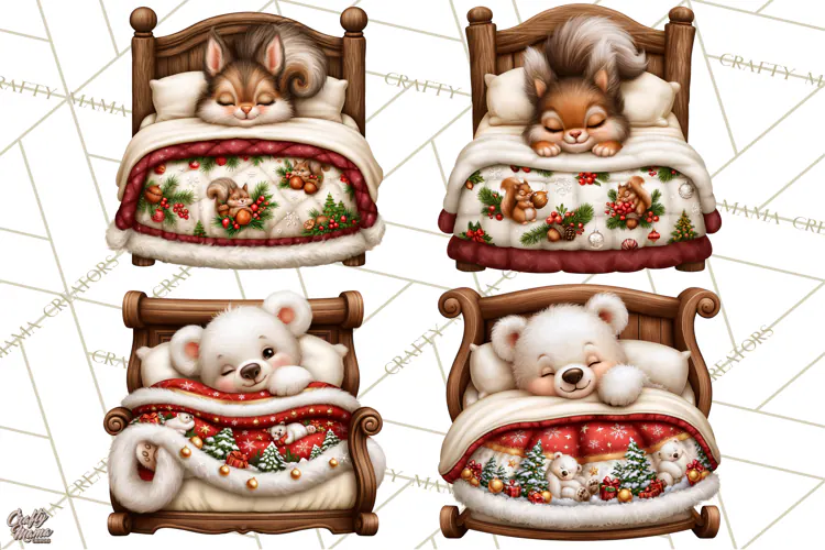 Christmas Bedtime Clipart PNG