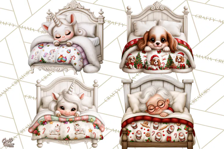 Christmas Bedtime Clipart PNG
