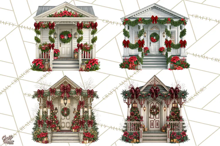 Christmas Porch Clipart, Christmas Porch PNG