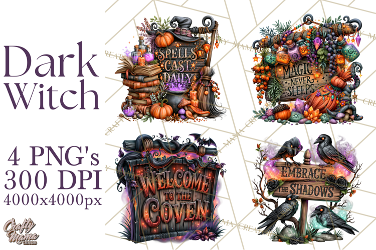 Dark Witch Fantasy PNG Clipart