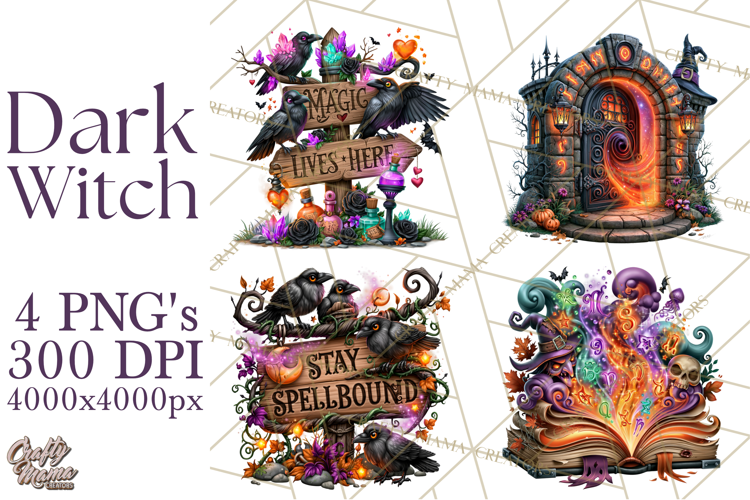 Dark Witch Fantasy PNG Clipart