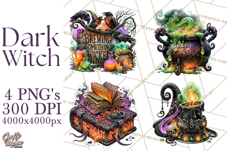 Dark Witch Fantasy PNG Clipart
