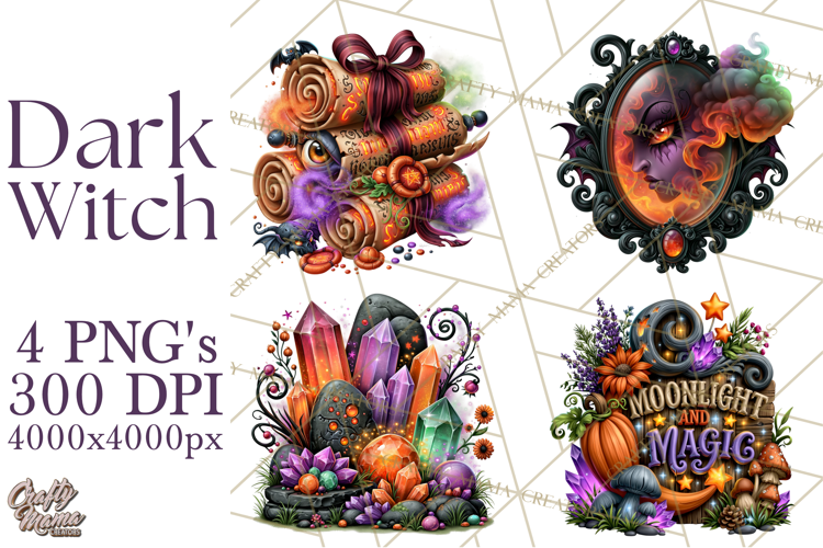 Dark Witch Fantasy PNG Clipart