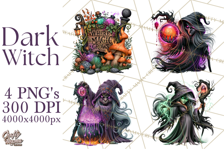 Dark Witch Fantasy PNG Clipart