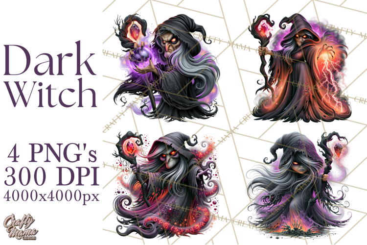 Dark Witch Fantasy PNG Clipart