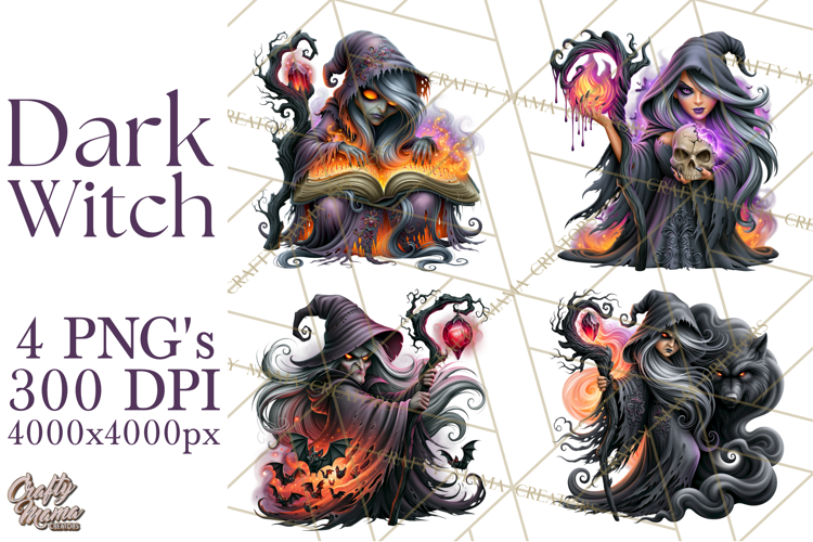 Dark Witch Fantasy PNG Clipart