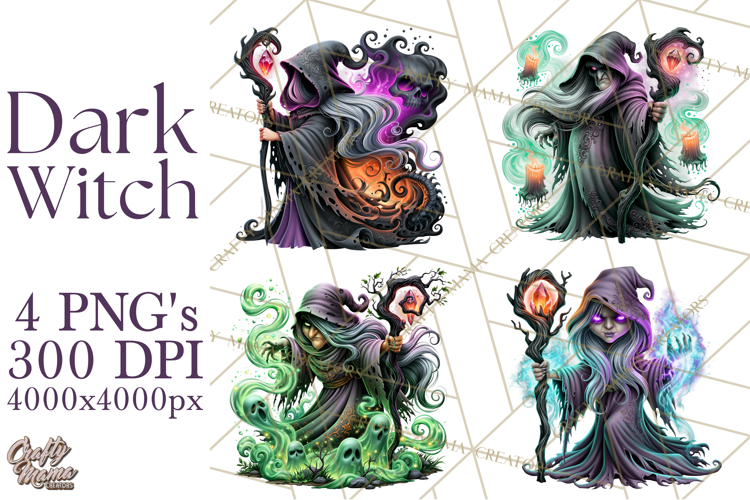 Dark Witch Fantasy PNG Clipart