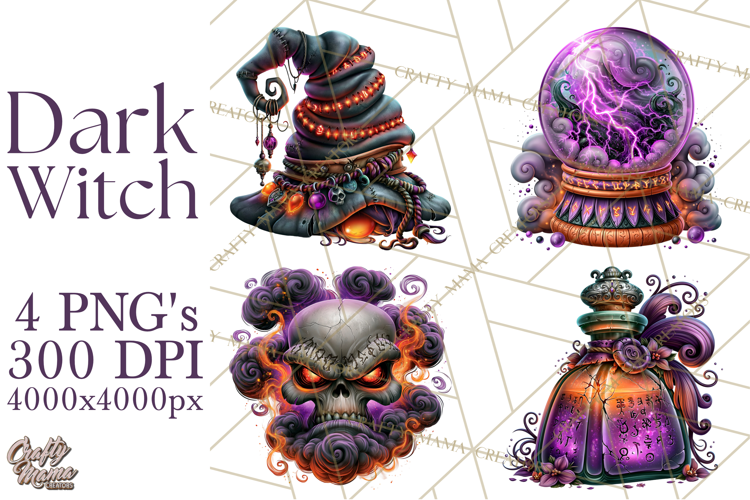 Dark Witch Fantasy PNG Clipart