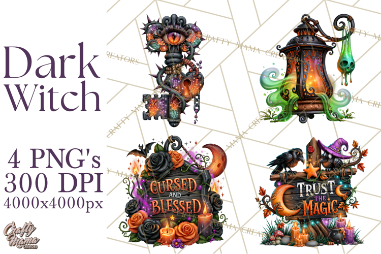 Dark Witch Fantasy PNG Clipart