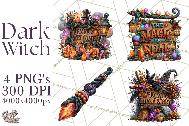Dark Witch Fantasy PNG Clipart