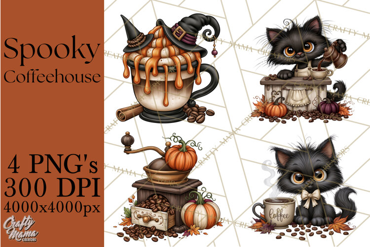 Spooky Coffeehouse PNG Clipart