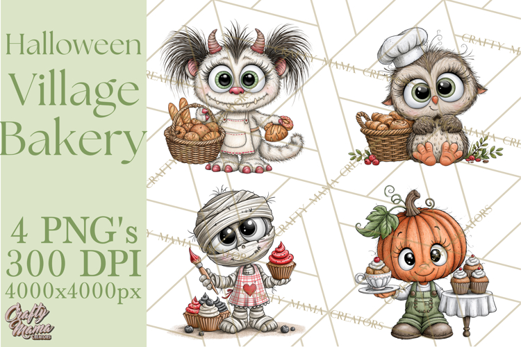 Halloween Village Bakery PNG Clipart