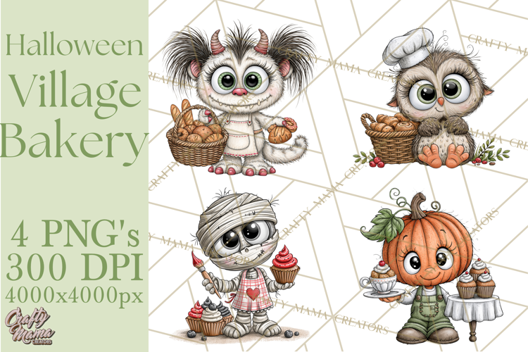 Halloween Village Bakery PNG Clipart