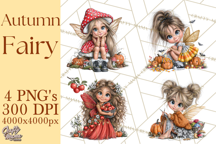 Fall Fairy Clipart PNG, Autumn Woodland Fantasy