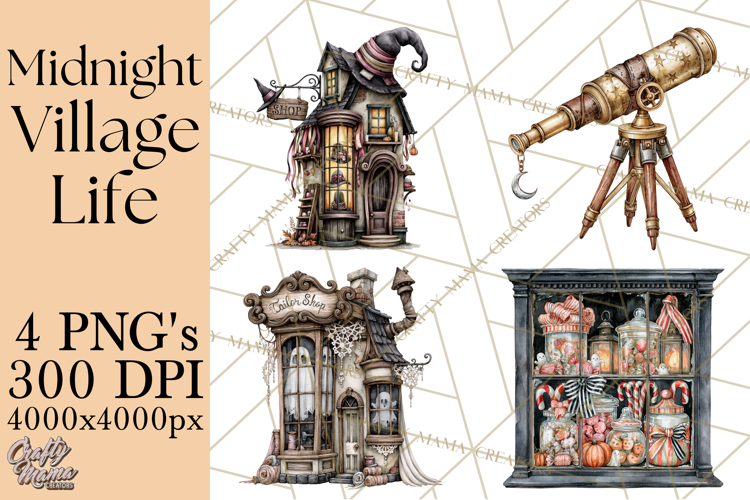 Pumpkin Village Village Life PNG Halloween Clipart