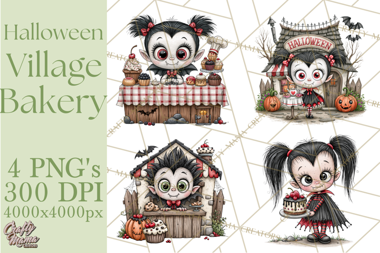 Halloween Village Bakery PNG Clipart