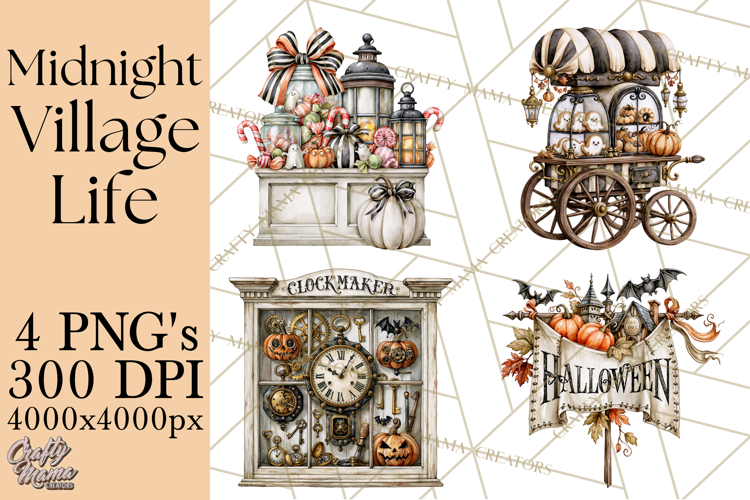 Pumpkin Village Village Life PNG Halloween Clipart