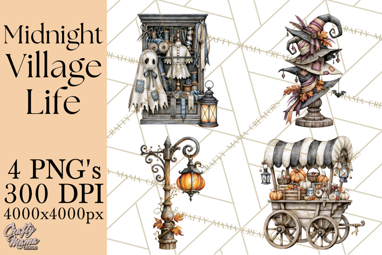Pumpkin Village Village Life PNG Halloween Clipart