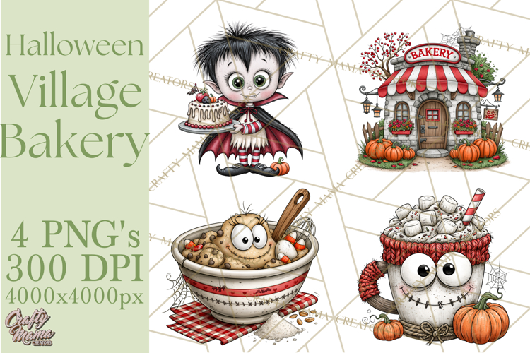 Halloween Village Bakery PNG Clipart