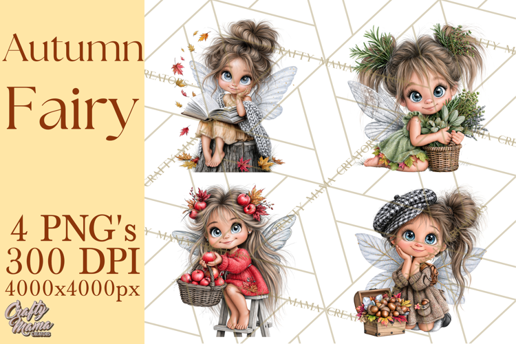 Fall Fairy Clipart PNG, Autumn Woodland Fantasy