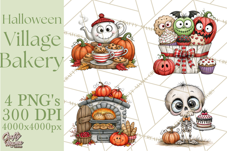Halloween Village Bakery PNG Clipart