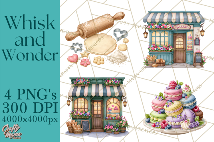 Whimsical Bakery Girls & Boys PNG Clipart, Baker Characters