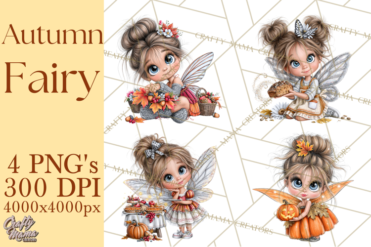 Fall Fairy Clipart PNG, Autumn Woodland Fantasy