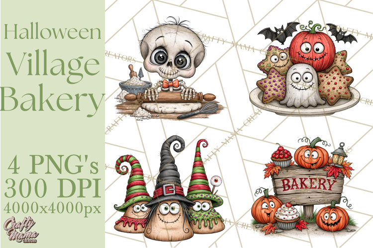 Halloween Village Bakery PNG Clipart